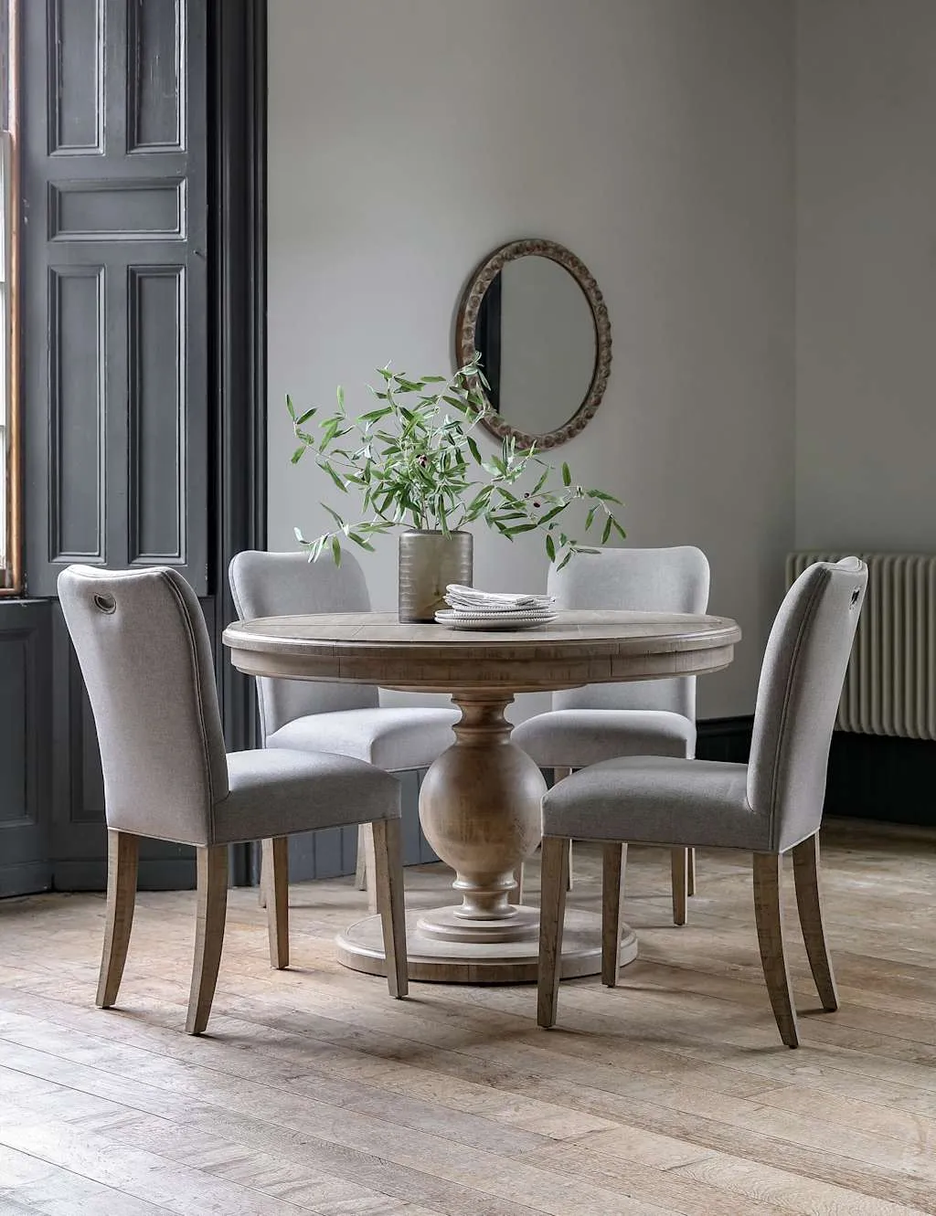 Gallery Direct Vancouver Round Extending Dining Table Natural