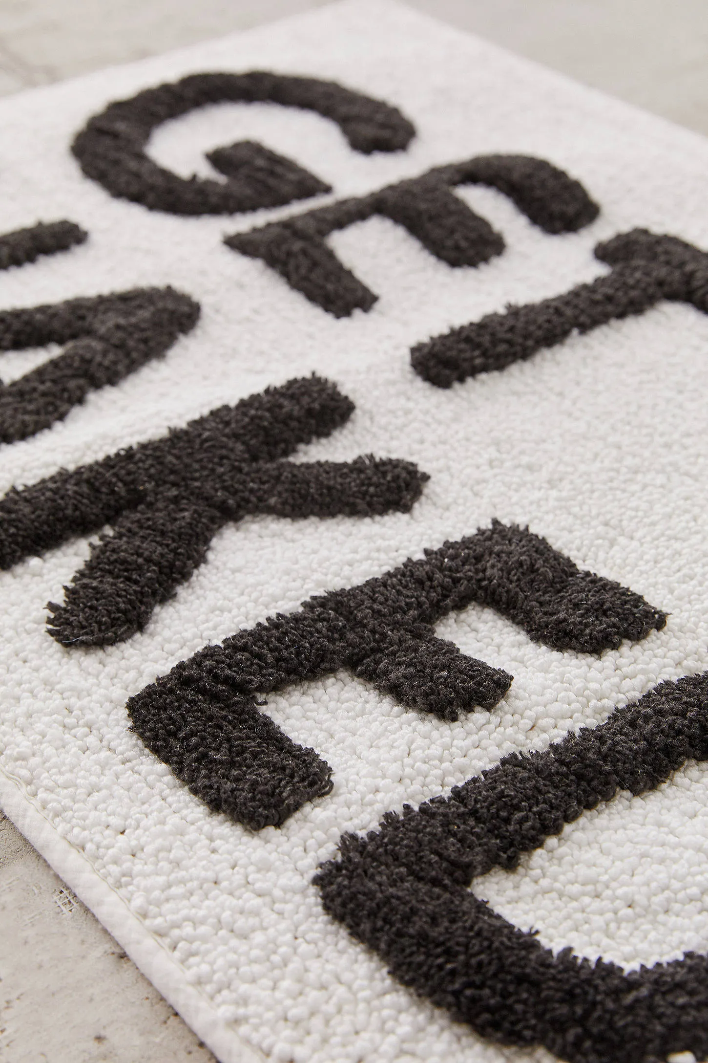 Get Naked Black & White Bath Mat - Black/White 3
