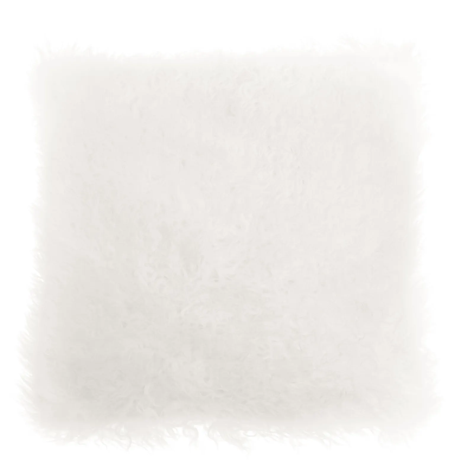Orsina Bosie Mongolian Fur Square Cushion in White