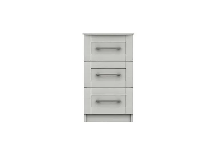 Fenchurch 3 Drawer Bedside Chest - White