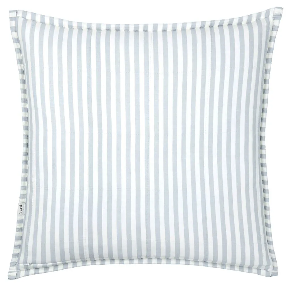 Yard Hebden Striped 100% Cotton Cushion in Pale Blue 4