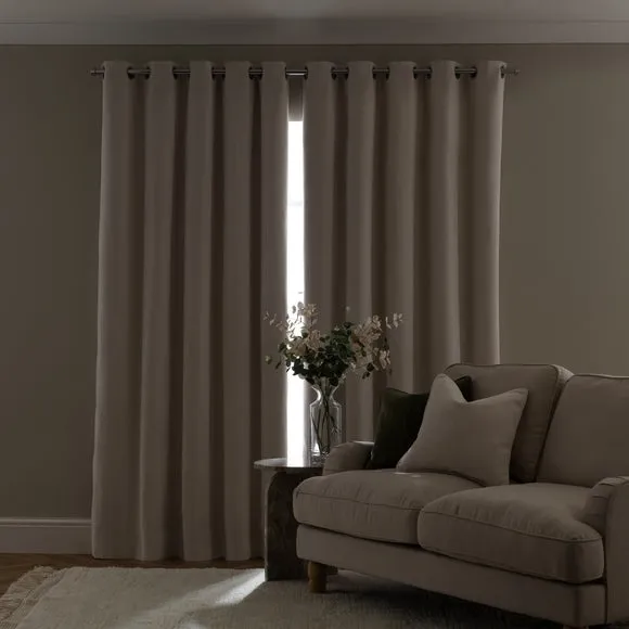 Chenille Ultra Blackout Eyelet Curtains 5