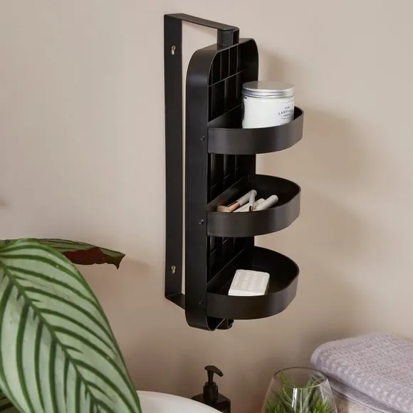Rectangle Curved Corner Wall Mirror with Storage 2