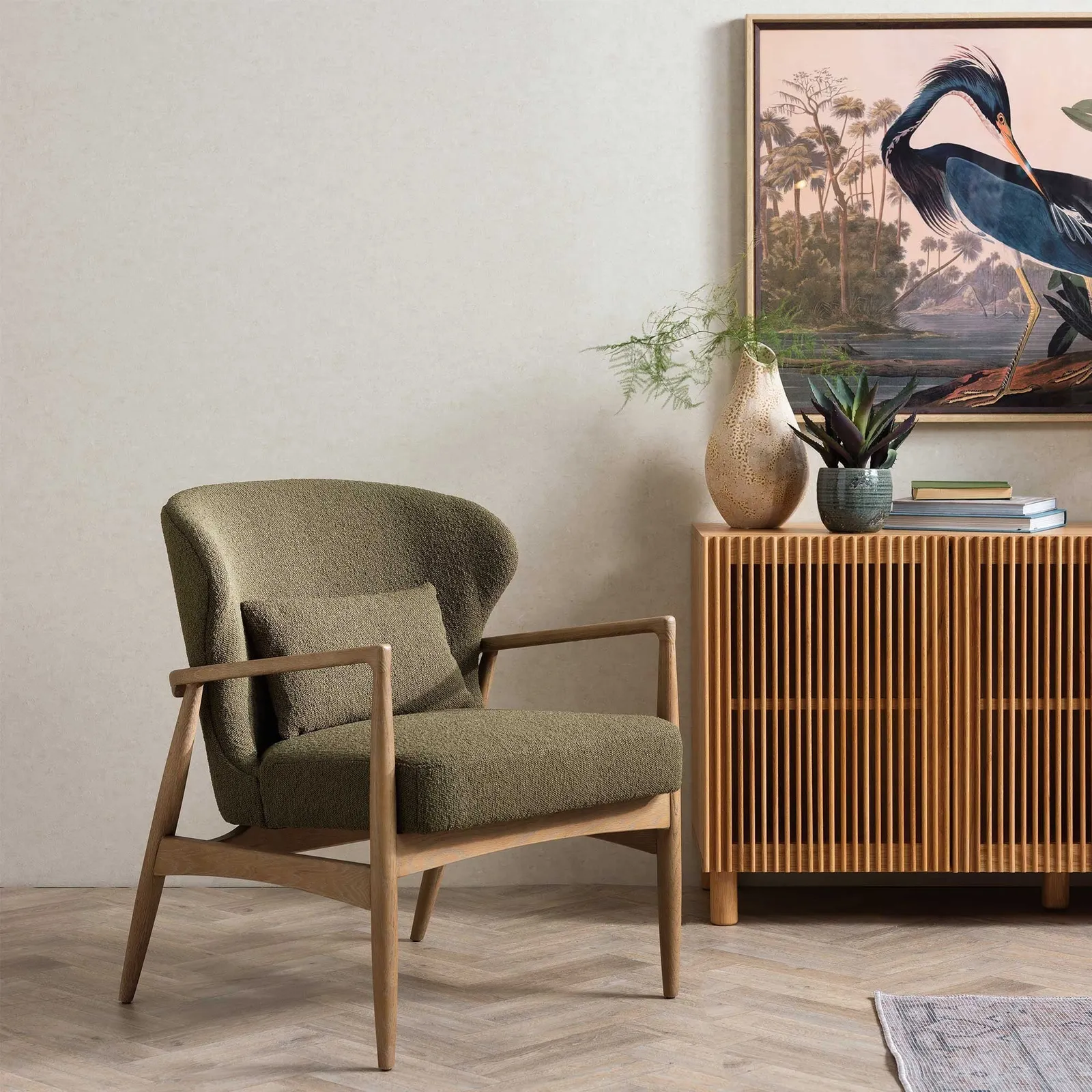 Pinter Armchair, Green Boucle | Barker & Stonehouse 2