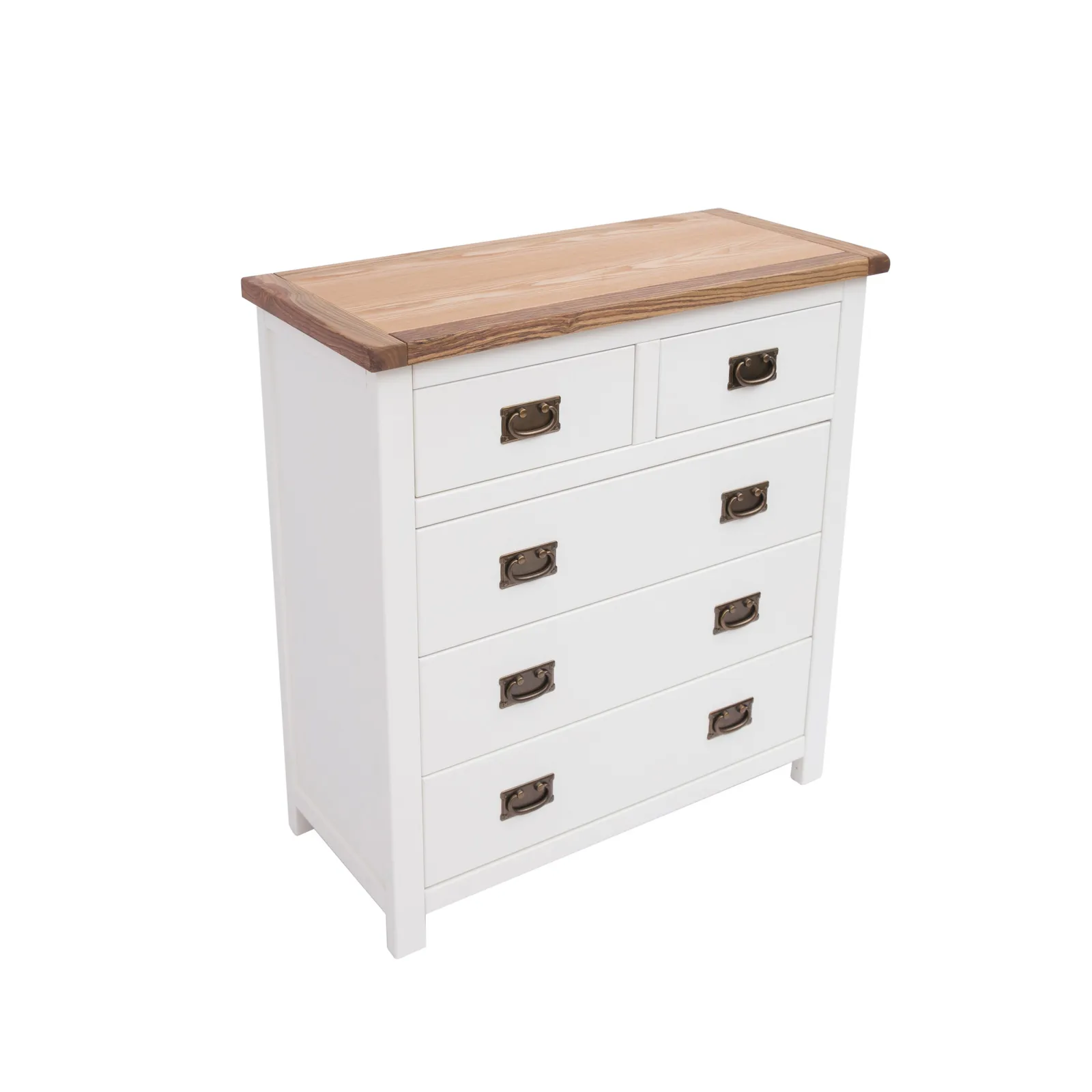 Cabinet Bits Lovere 5 Drawer Chest of Drawers Bras Drop Handle in Off-White 3