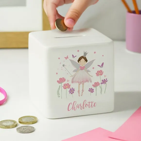 Personalised Fairy Princess Ceramic Money Box 2