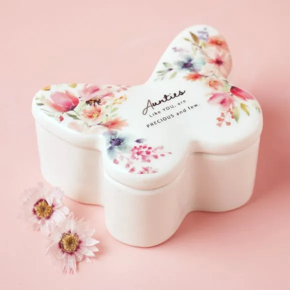 The Cottage Garden Butterfly Ceramic Trinket Box