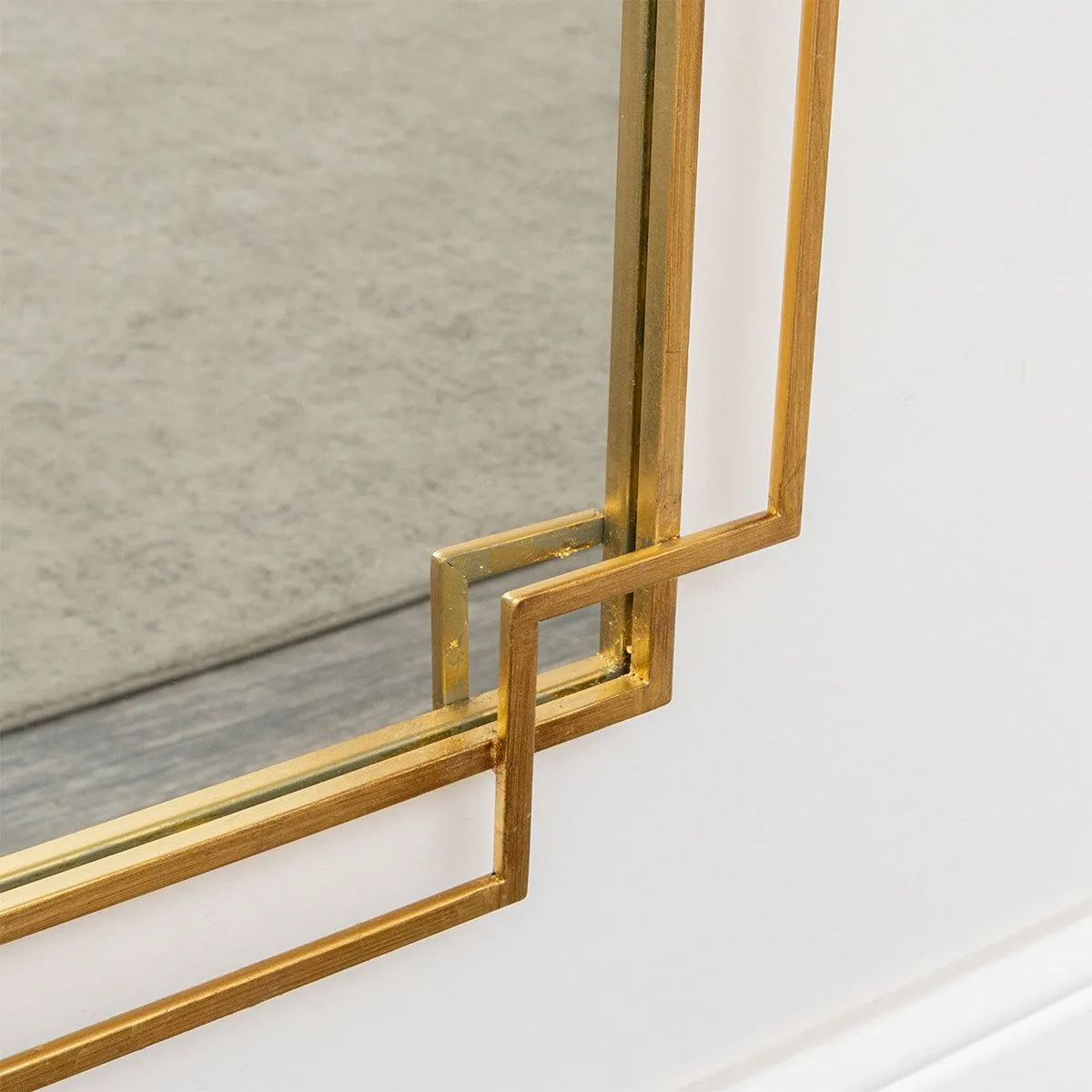 Melody Maison Gold Art Deco Wall Mirror 142cm X 47cm 6
