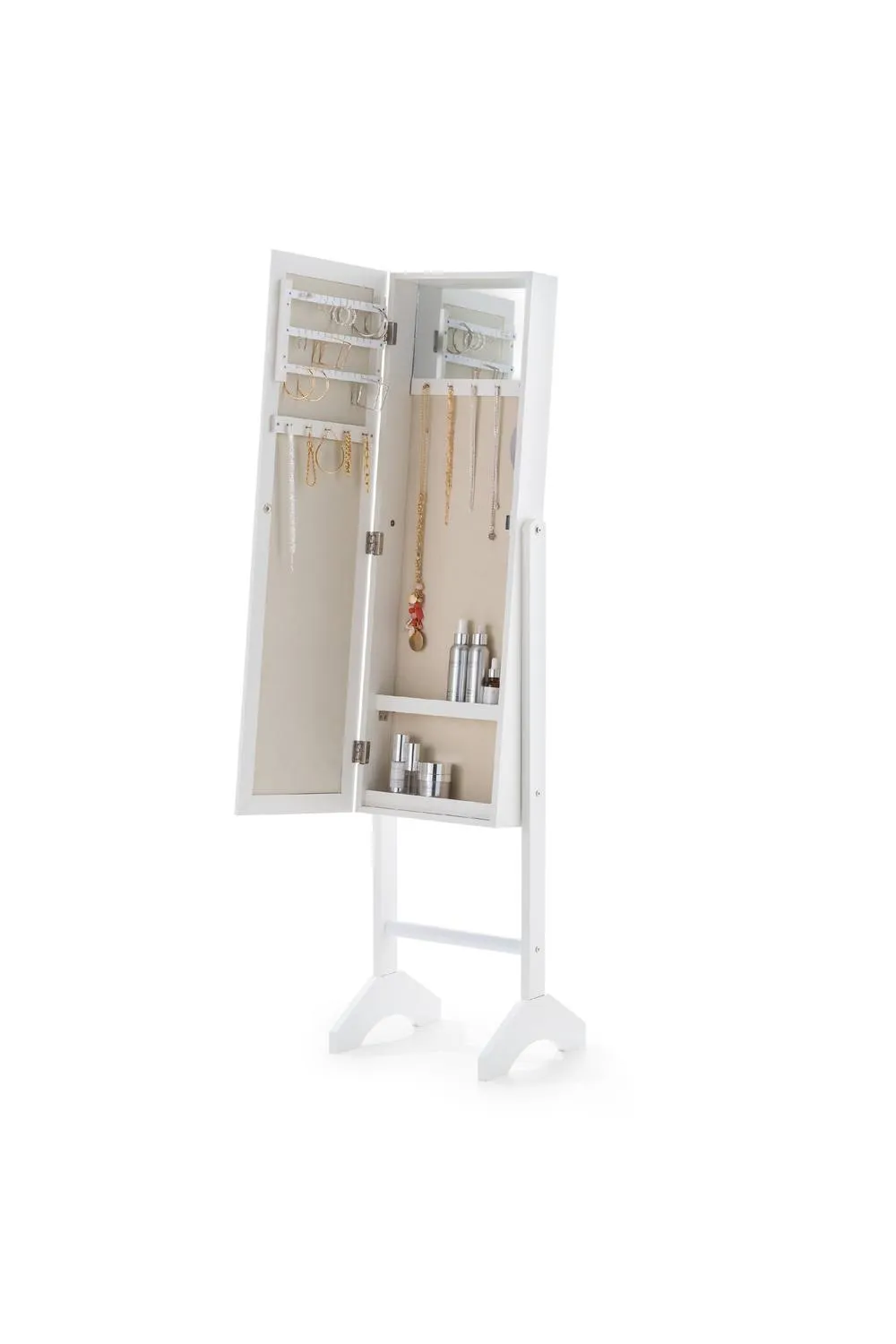 Julian Bowen Prima Jewellery Storage Mirror in White 4