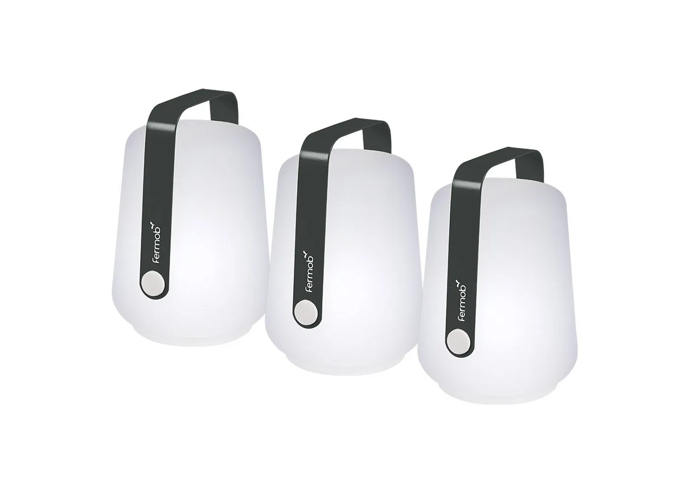 Fermob Balad LED Set 3 Small Outdoor Table Lamps Anthracite 1