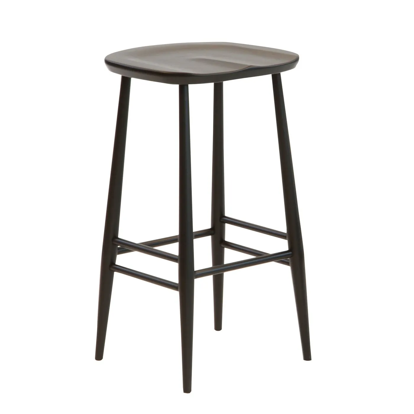 Ercol Originals Bar Stool Low Colour Finish Black