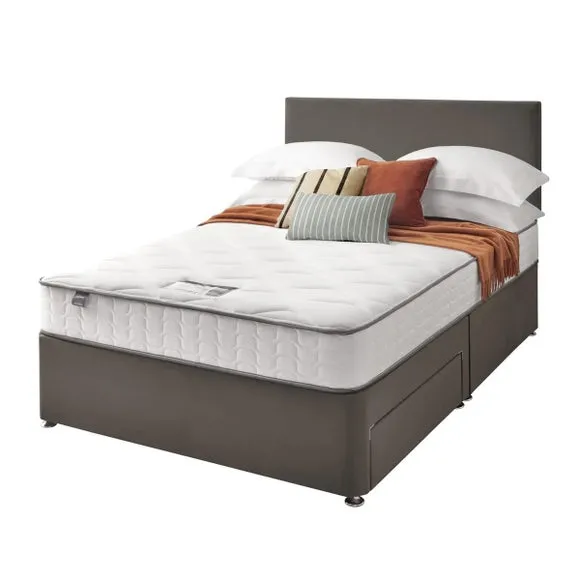 Silentnight Divan Bed With Velvet Paris Headboard and 800 Pocket Sprung Mattress 6