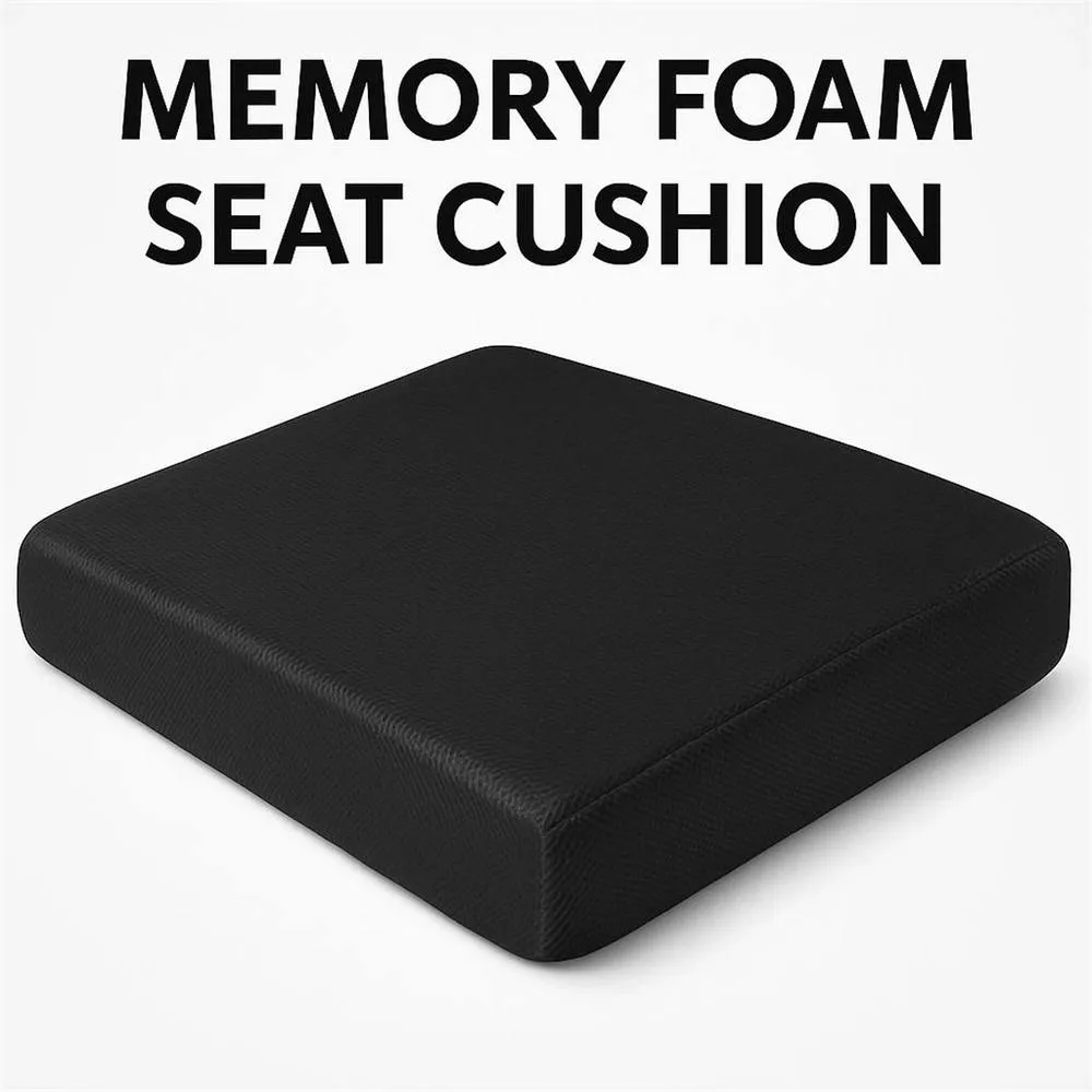 SPETLEK Orthopaedic Memory Foam Seat Cushion 45.5x40.5x10cm in Black