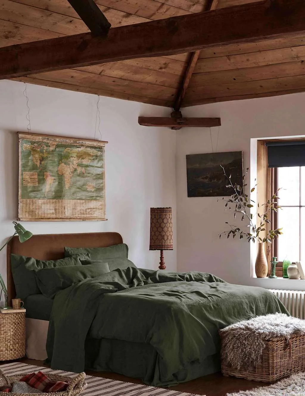 Piglet In Bed Pure Linen Duvet Cover Green