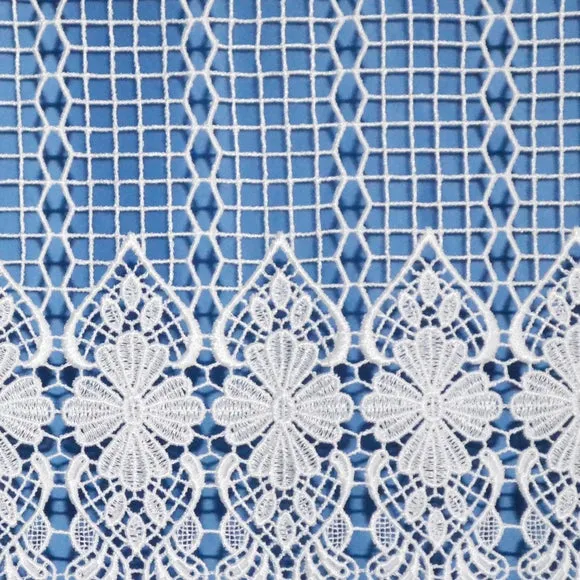 By the Metre Macrame Cafe Net Tab Top Curtain Fabric 2