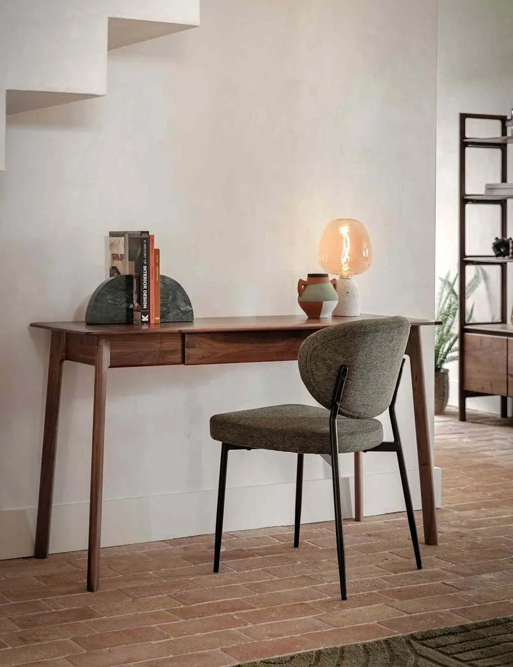 Gallery Direct Madrid 1 Drawer Desk Dark Brown