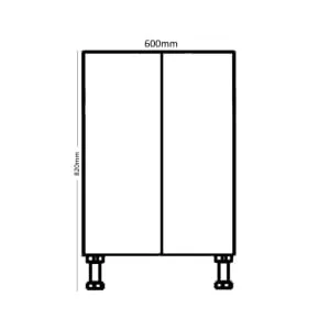 Wickes Broxwood Soft White Standard Depth Base Unit - 600mm 2