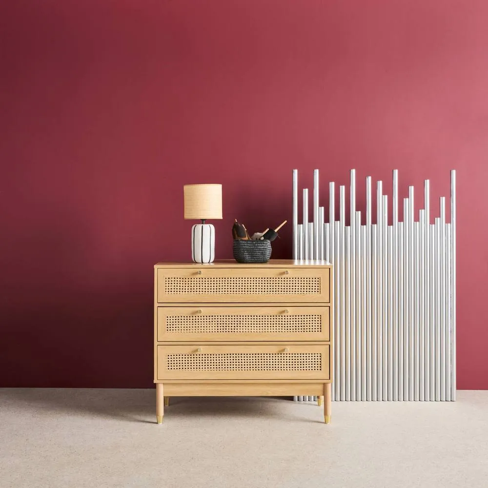 sweeek Wood & cane chest of drawers, 3 drawers in Beige 3