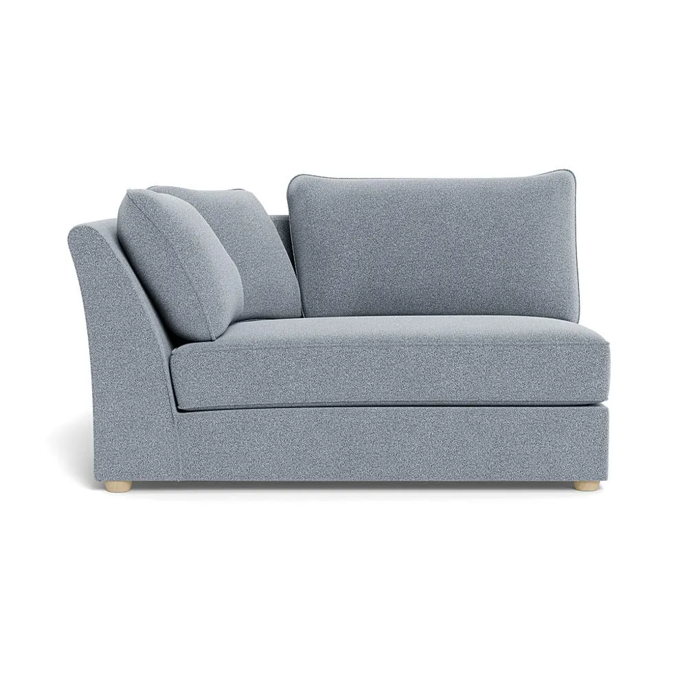 Heal's Tailor Large Curved Left Hand Facing Corner Unit Boucle Steel Natural Feet