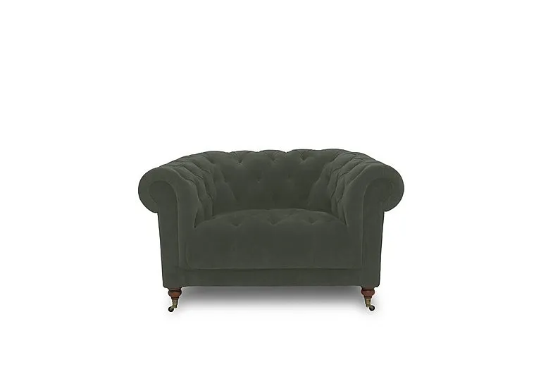 Columbus Fabric Armchair with Castors - Manhattan Pine