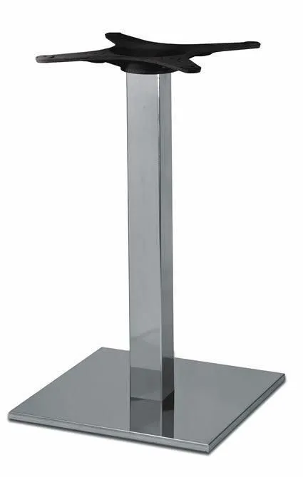 netfurniture Zuton Square Inox Table Base in Silver