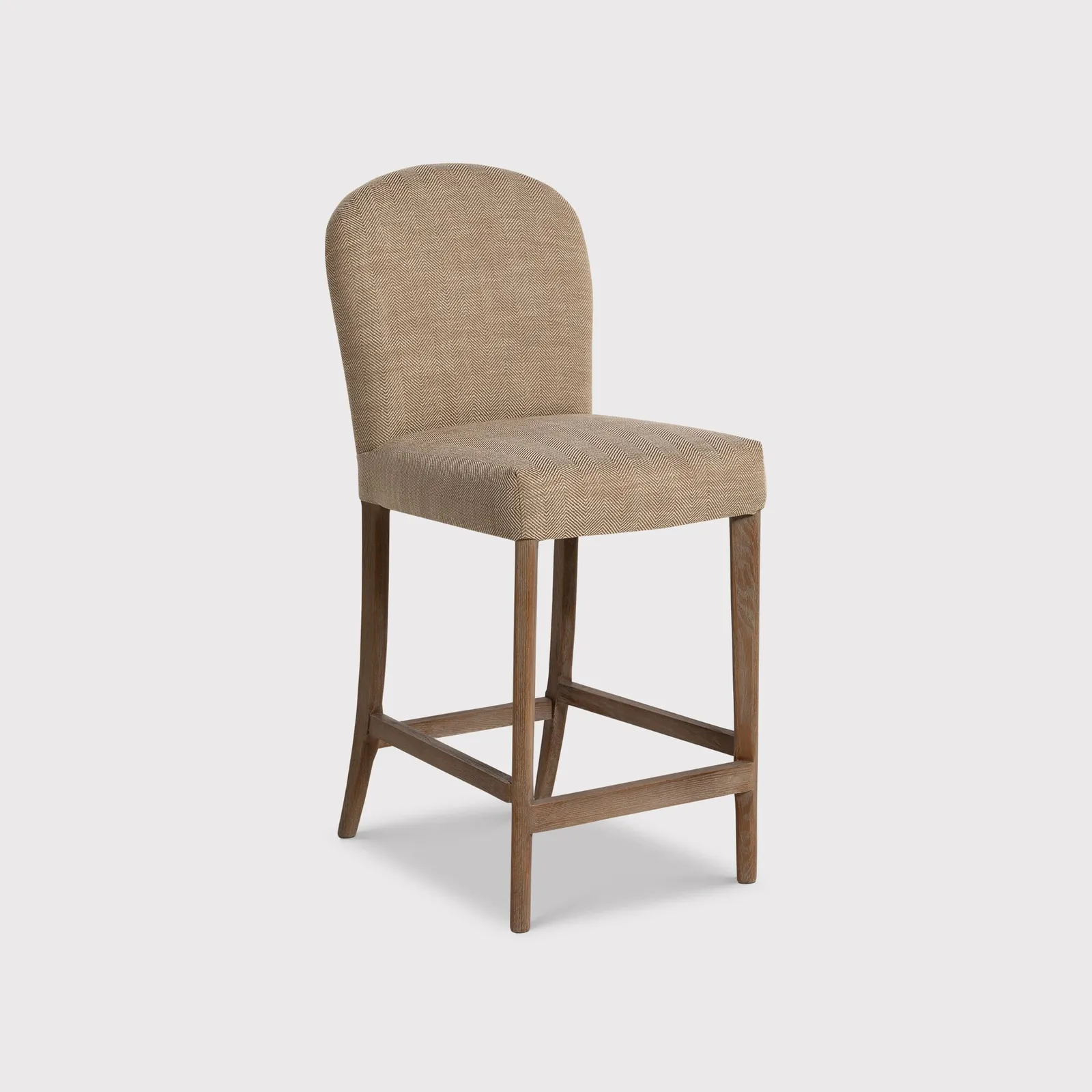 Maurice Counter Stool H'bone+Tan Handle, Neutral Fabric | Barker & Stonehouse 4