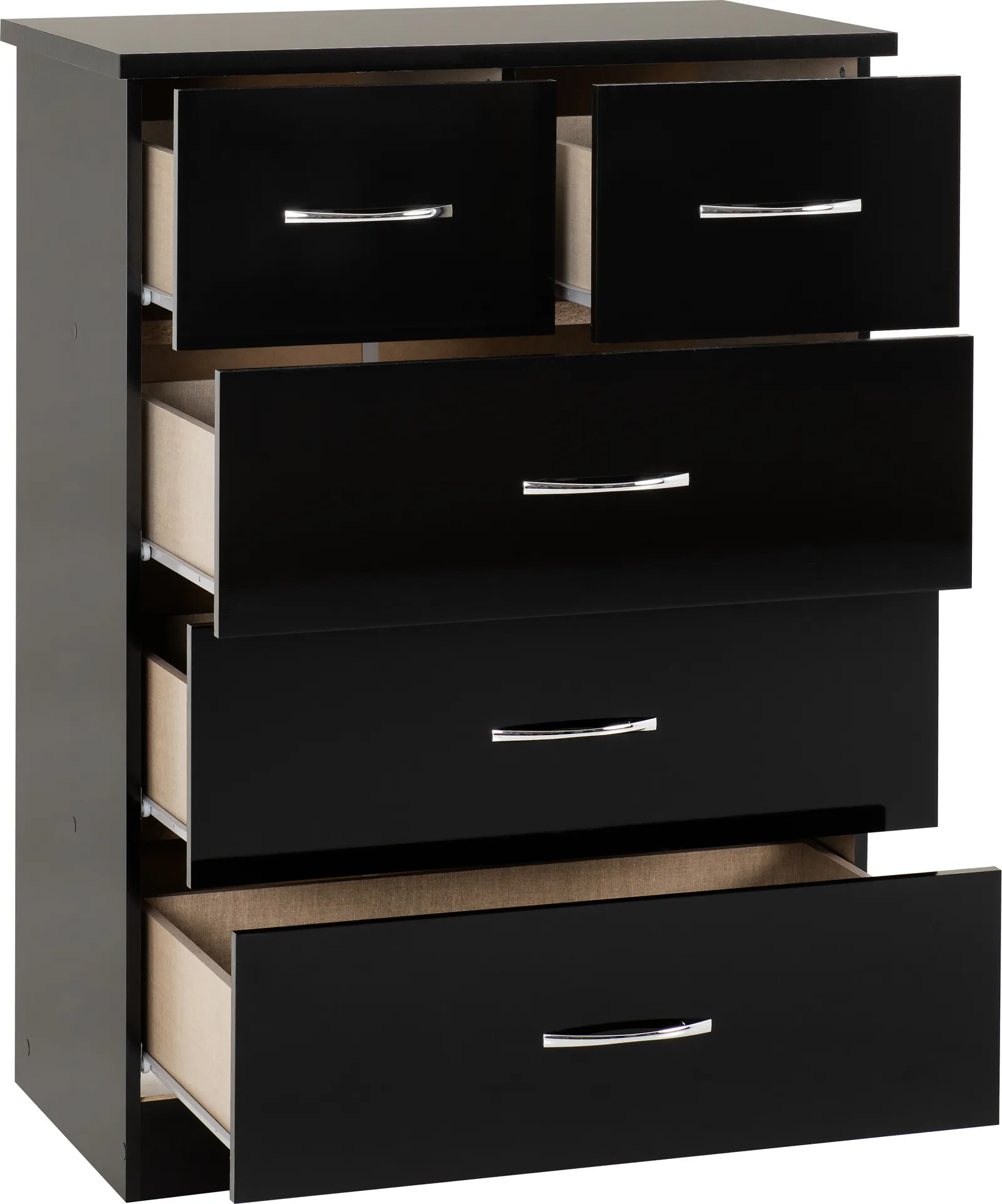Seconique Nevada 3+2 Drawer Chest in Jet Black 3