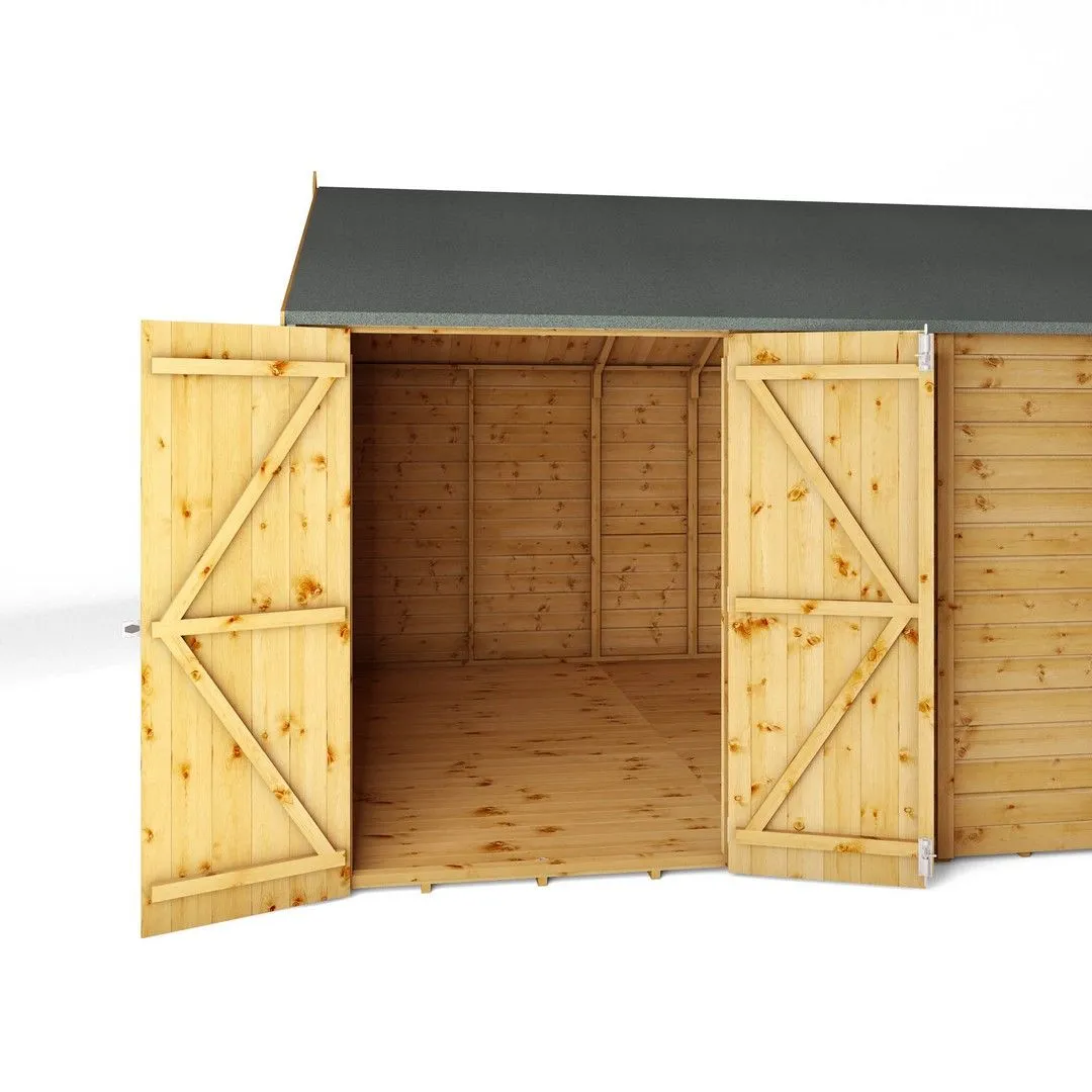 Mercia Premium Shiplap Reverse Apex Workshop - L322.7 x W546.6 x H252.4 cm in Brown 5