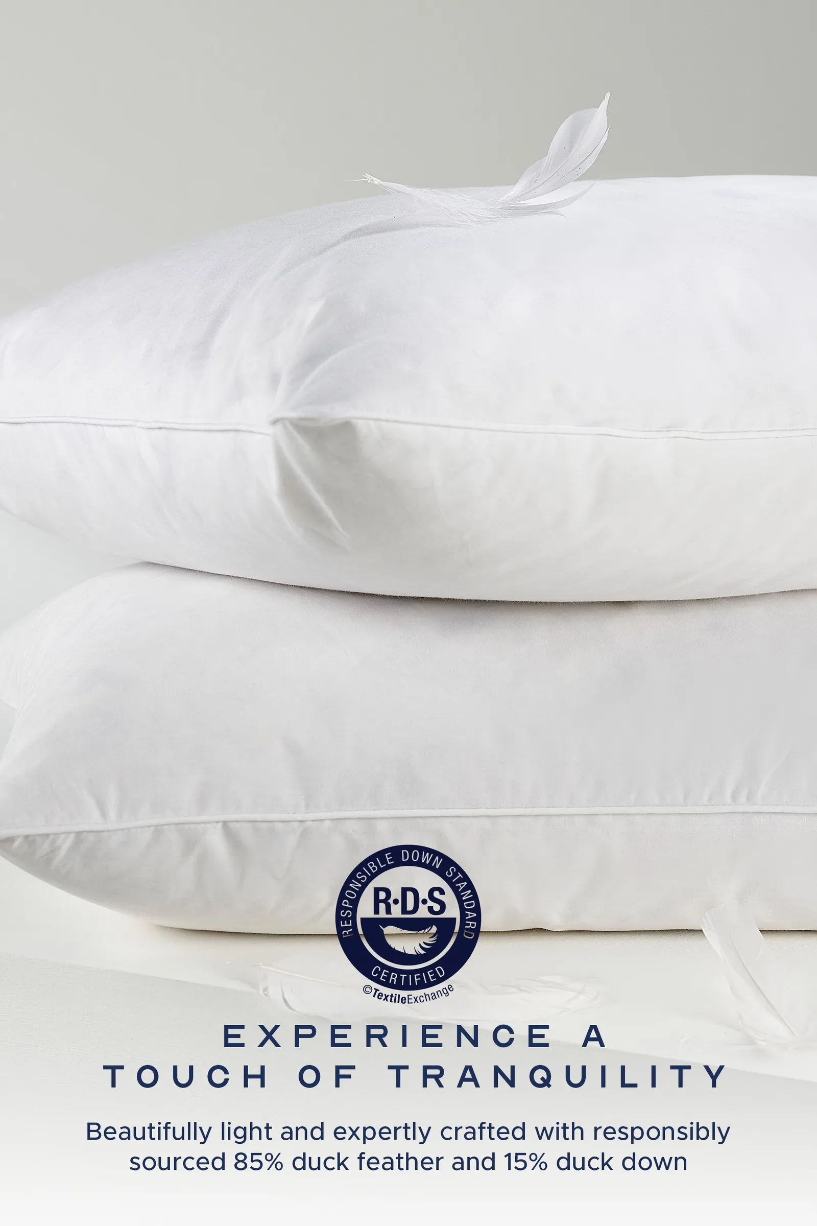 Snuggledown 4 Pack Scandinavian Duck Feather & Down Medium Support Pillows in White 4