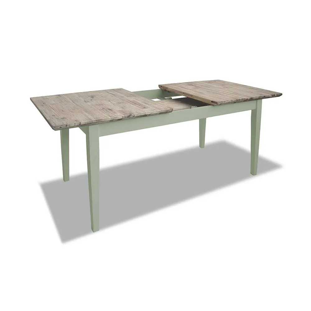 Statement Furniture Florence Rectangle Extendable Kitchen Dining Table in Light Green 5