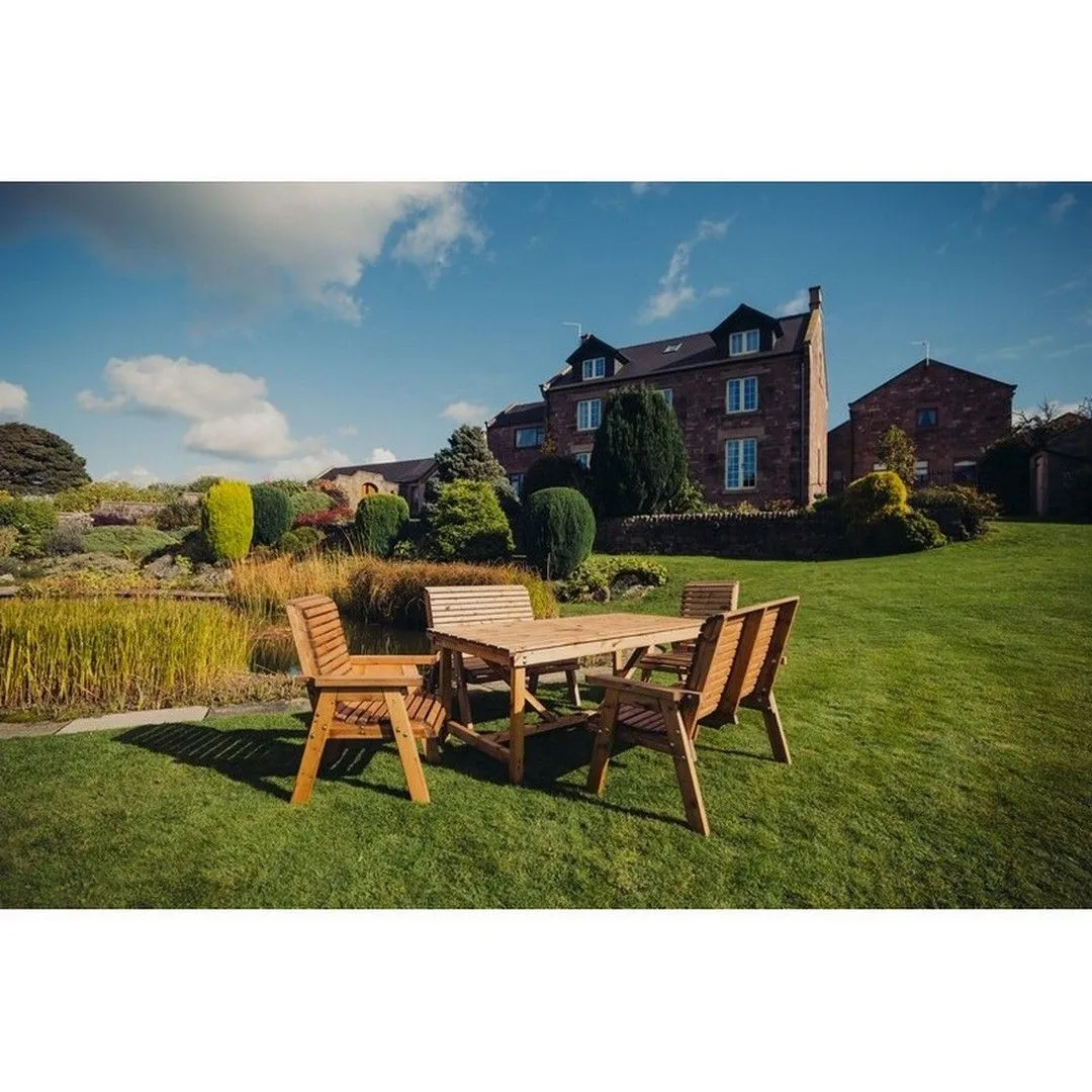 Churnet Valley Garden Furniture Ltd Valley Set 2XC 2XB Set - Min. Assembly Required - Set of Cushions Inc in Brown