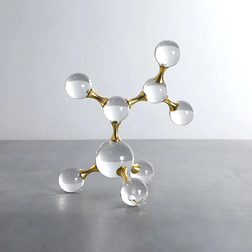 250mm Modern Crystal Ball Bubble Sculpture Decor Art 3D Molecular Ornament Living Room