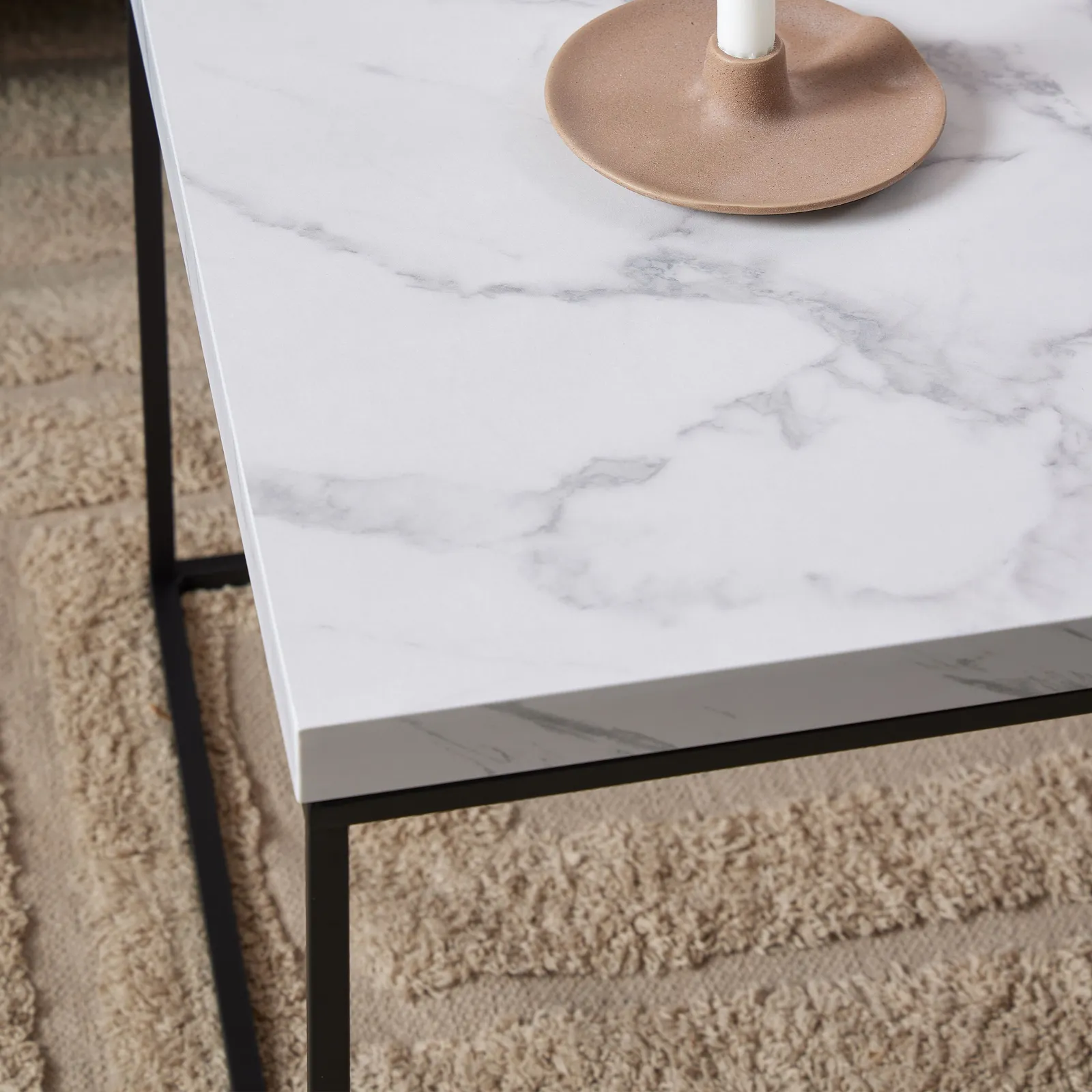 Furniture To Go Barossa Coffee Table with White Marble Effect Top 4