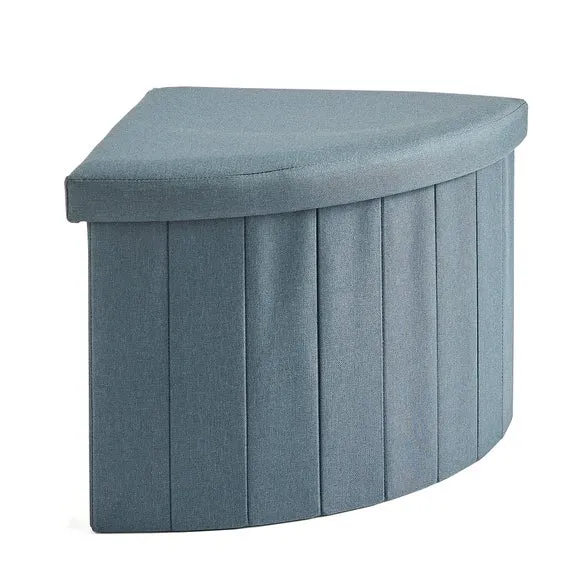 Faux Linen Corner Ottoman 3