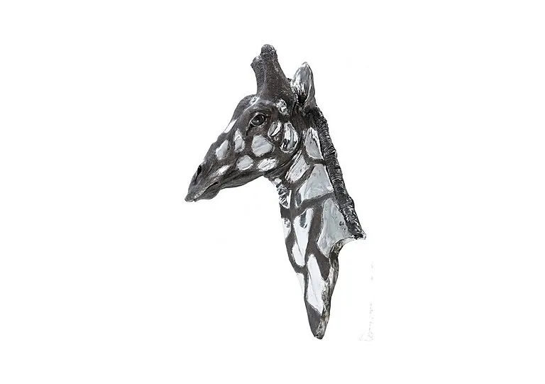Silver Mottled Giraffe Head
