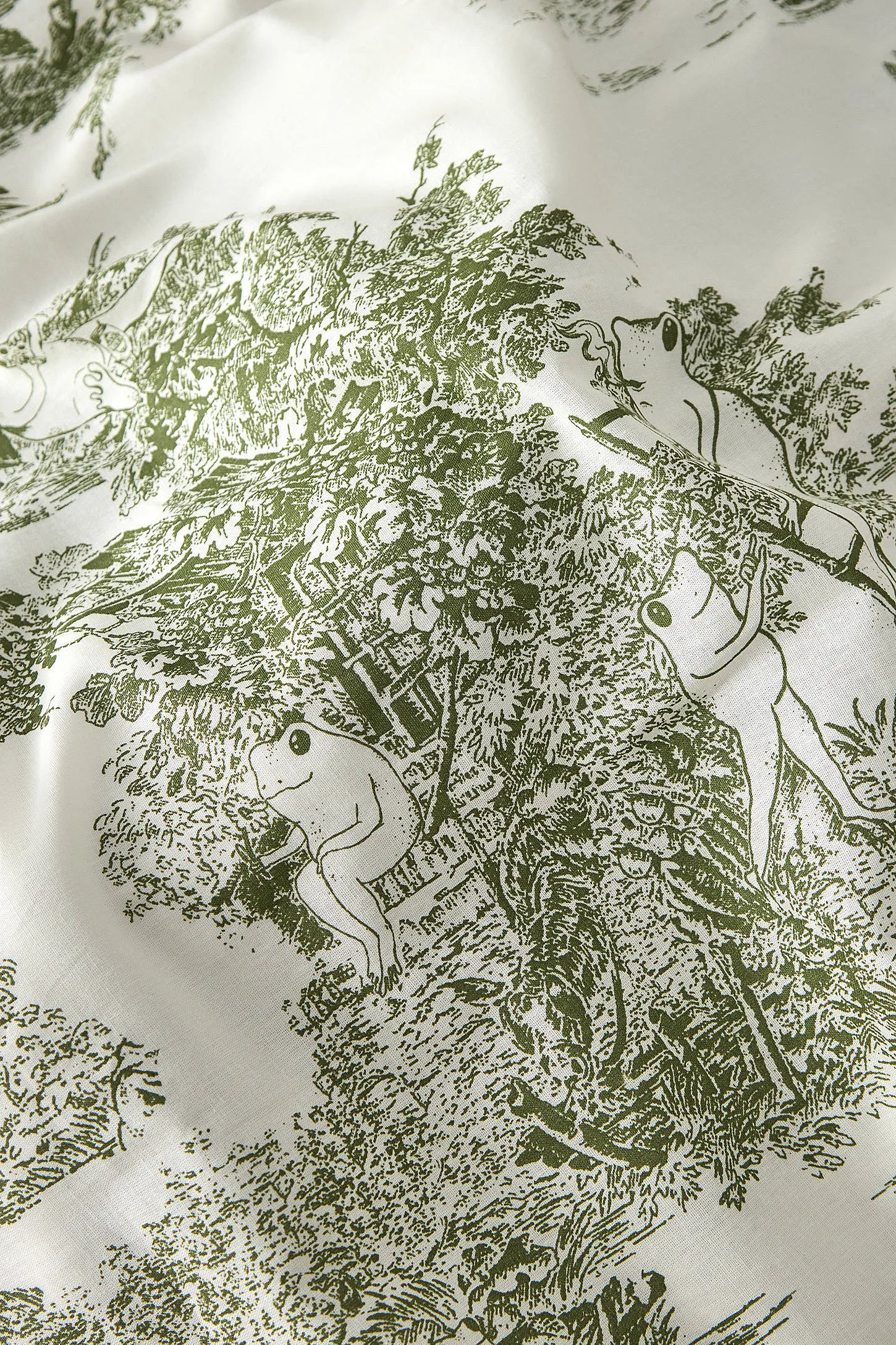 Froggy Toile Duvet Set - Green 5