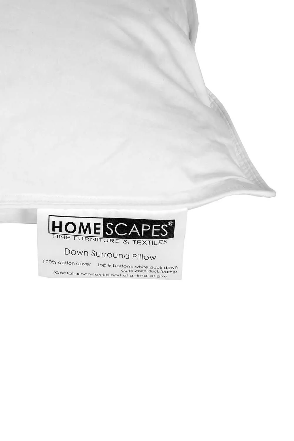 Homescapes White Duck Down Surround Pillow 3