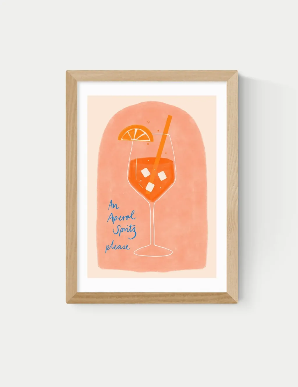 East End Prints Aperol Framed Art Natural