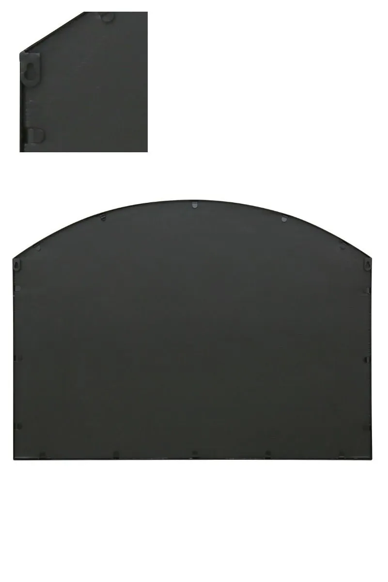 MirrorOutlet Black Framed Arched Wall Over Mantle Mirror 35" X 26" (90CM X 65CM) 5