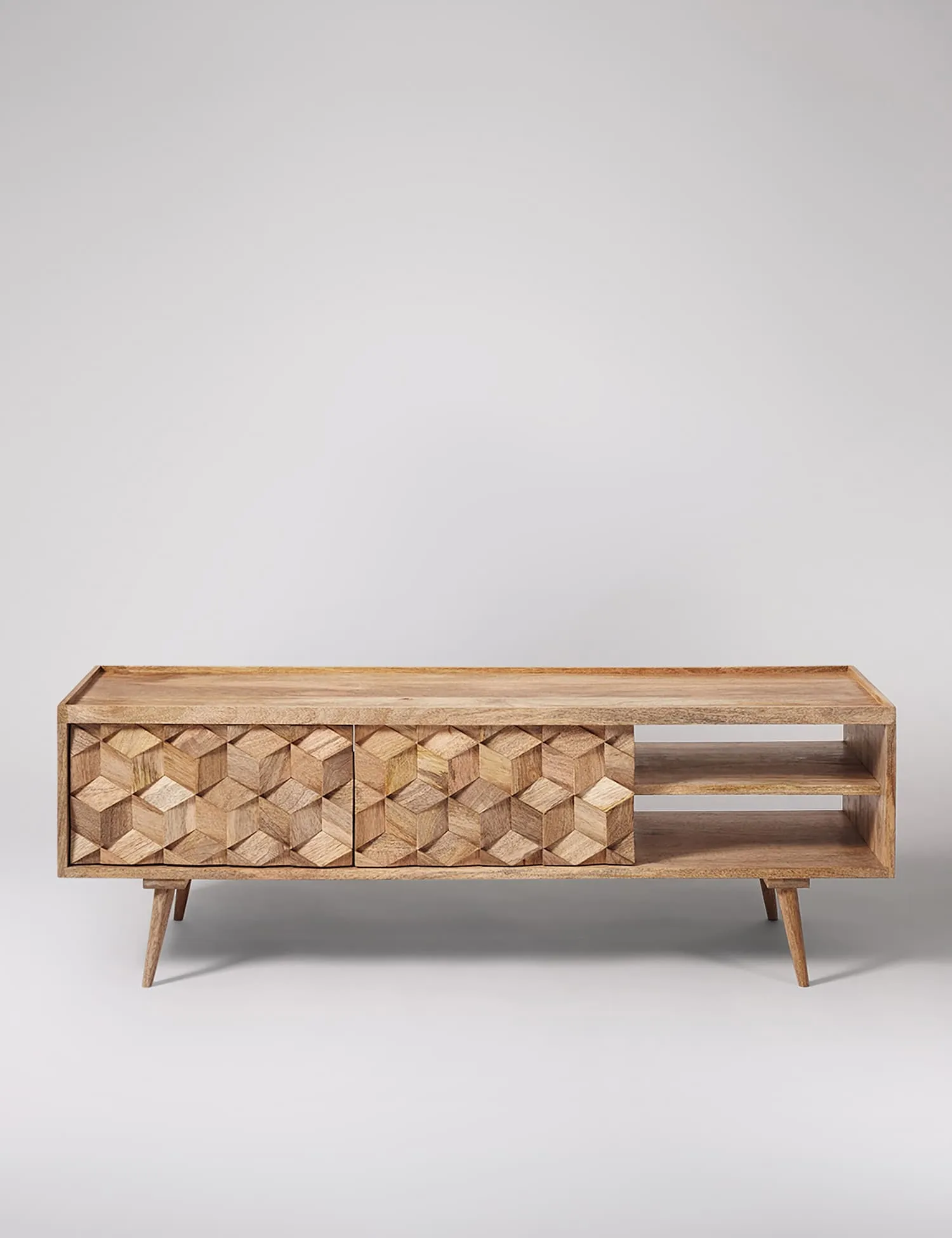Swoon Terning Mango Wood 2 Door Media Unit Natural