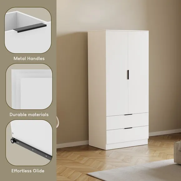 Hayes 2 Drawer Double Wardrobe 3