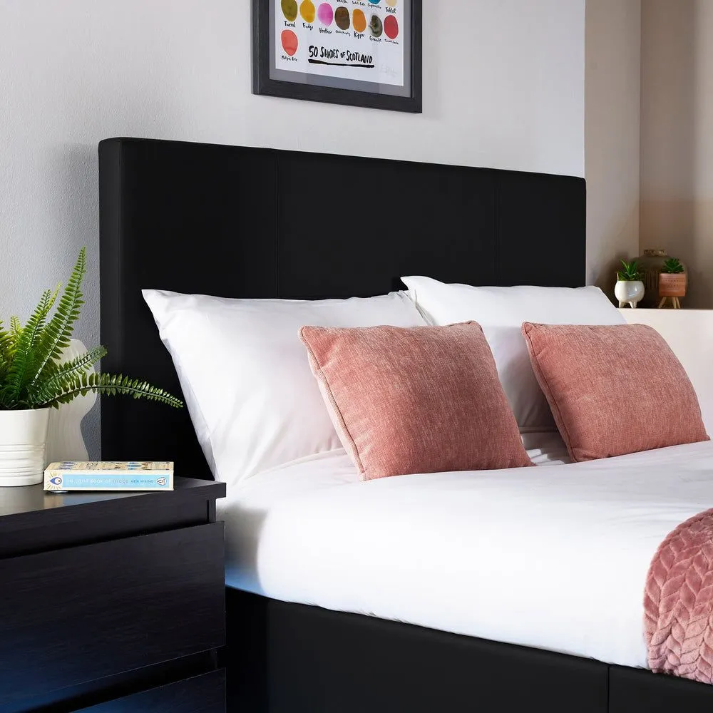 X Rocker AVA Upholstered TV Bed with Underbed Storage & LED Lights in Black 4