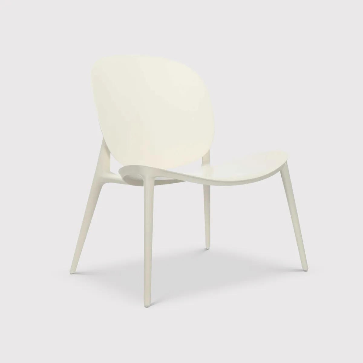 Kartell Be Bop Lounge Chair, White Plastic | Barker & Stonehouse
