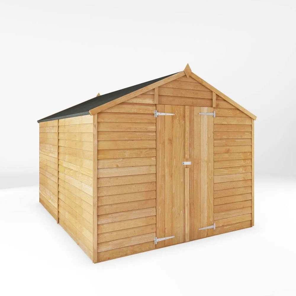 Mercia 10 x 8 Feet Overlap Apex Windowless Shed - L296.6 x W248.4 x H211.8 cm in Brown