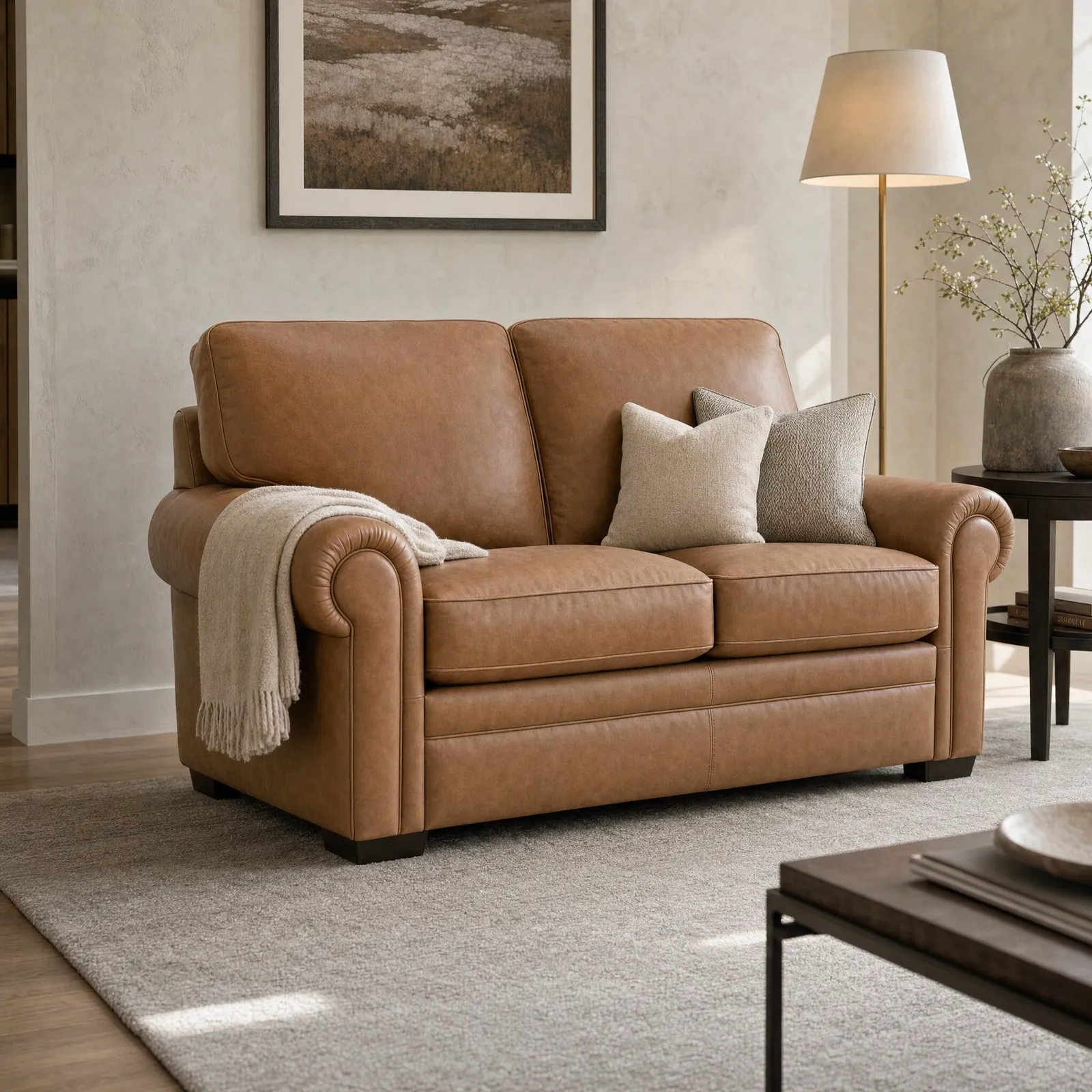 Bellagio 2Str Sofa, Brown Leather | Barker & Stonehouse 2