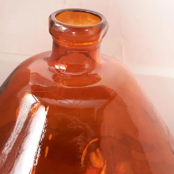 Orange Organic Shaped Glass Vase 2