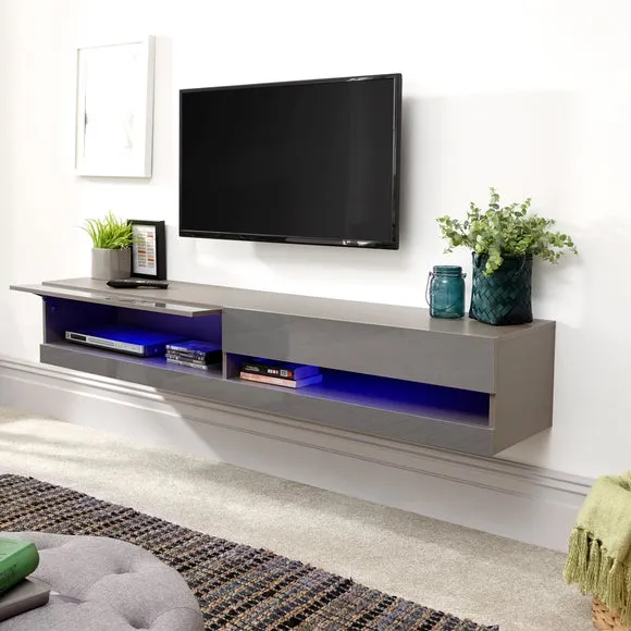 Galicia Wide TV Unit with Shelving for TVs up to 65" 2