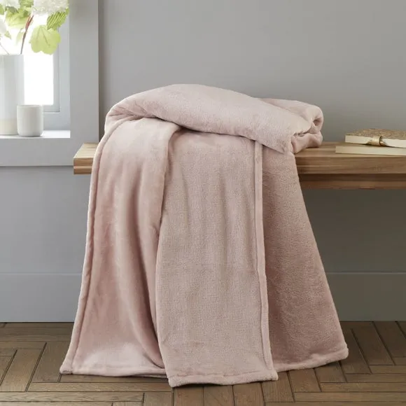 Catherine Lansfield Raschel Velvet Touch Throw Blanket 200cm x 240cm 1