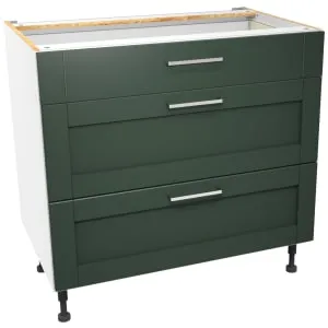 Wickes Ohio Forest Green Shaker Drawer Unit - 900mm
