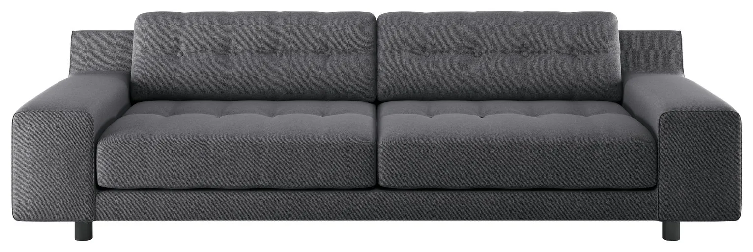 Habitat Hendricks 4 Seater Fabric Sofa - Charcoal